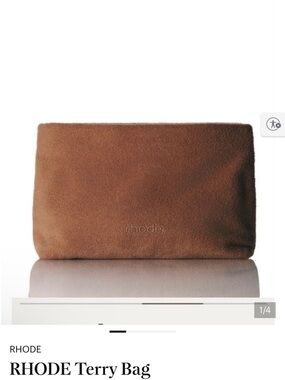 RHODE Brown Terry Toiletry Pouch